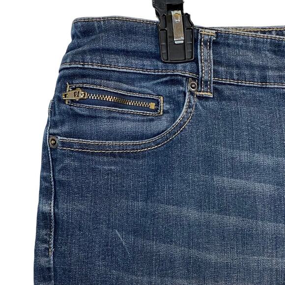 Chico's Platinum Denim Blue Straight Leg Jeans Size 16 - Picture 3 of 6